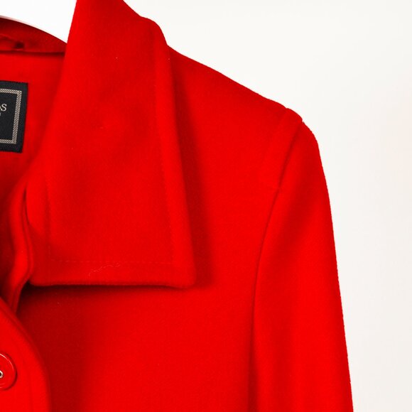 Hobbs Red Wool & Cashmere Blend Double-Breasted Coat - Picture 4 of 13